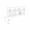 Libreria design da parete Skyline 186x86 Mabele,fatta artigianalmente in metallo
