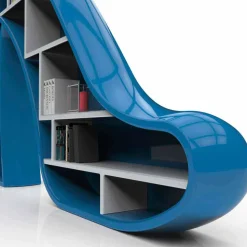 Libreria design moderno in Solid Surface Lady fatta in Italia