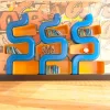 Libreria design moderno in Solid Surface Ser P made in Italy
