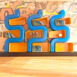 Libreria design moderno in Solid Surface Ser P made in Italy