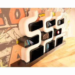Libreria design moderno in Solid Surface Ser P made in Italy
