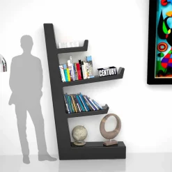 Libreria design moderno in Solid Surface Austen, made in Italy