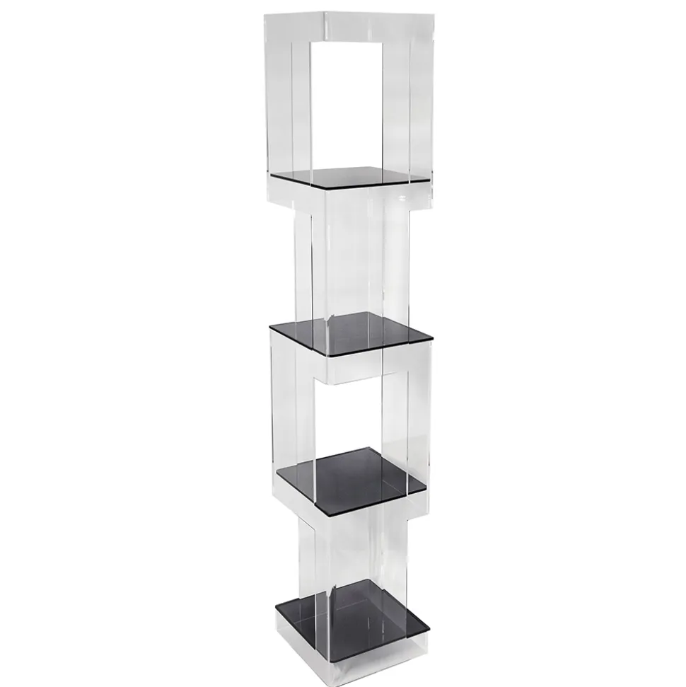 Libreria Freestanding in Cristallo Acrilico Trasparente o Fumè - Icaria