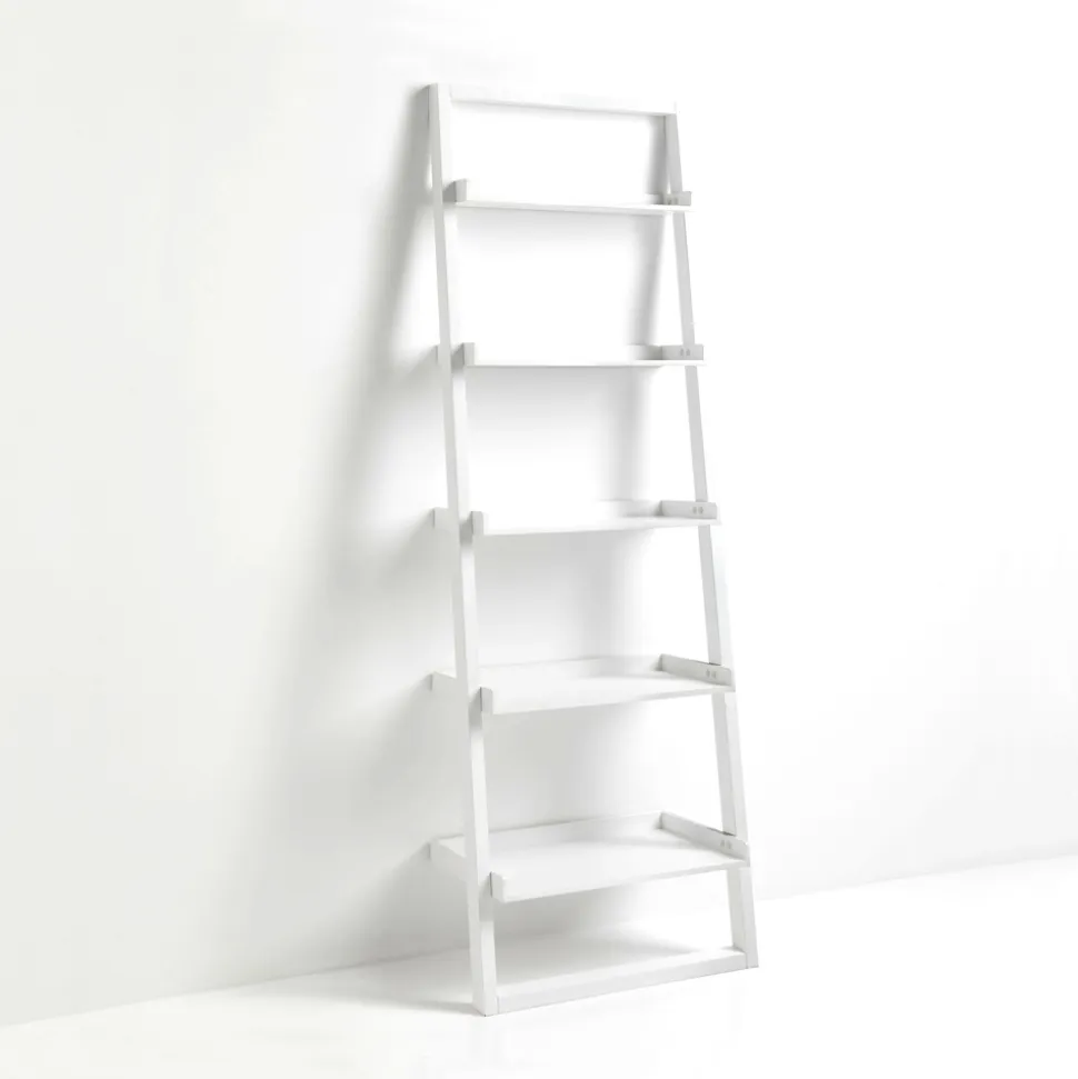 Libreria in MDF Laccato Bianco Opaco con 5 Ripiani - Cadmio