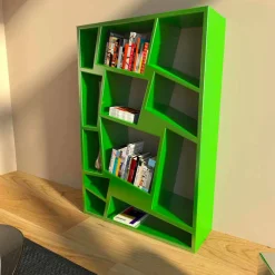 Libreria moderna di design verde, rossa o bianca Christie