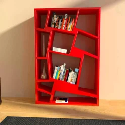 Libreria moderna di design verde, rossa o bianca Christie