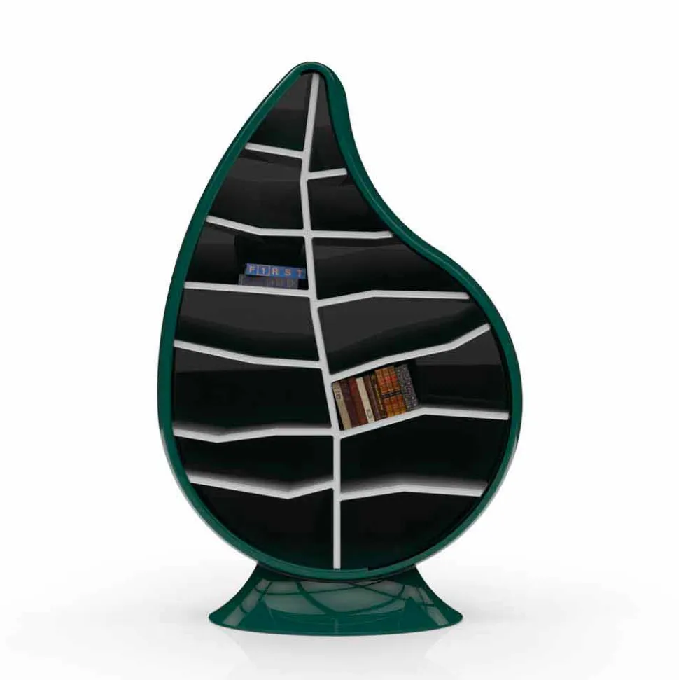 Libreria moderna in Solid Surface Clorofilla made in Italy