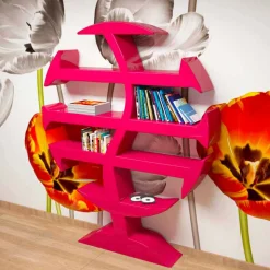 Libreria moderna Stevenson fatta artigianalmente in Italia