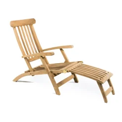 Lounger da Giardino in Legno di Teak Naturale – Yggdrasil