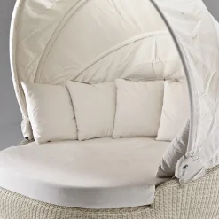 Lounger Prendisole da Giardino con Tettuccio in Polyrattan - Colin