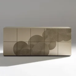 Madia a 5 Ante in MDF Laccato con Decoro Inciso e Rifinito a Mano - Granchio