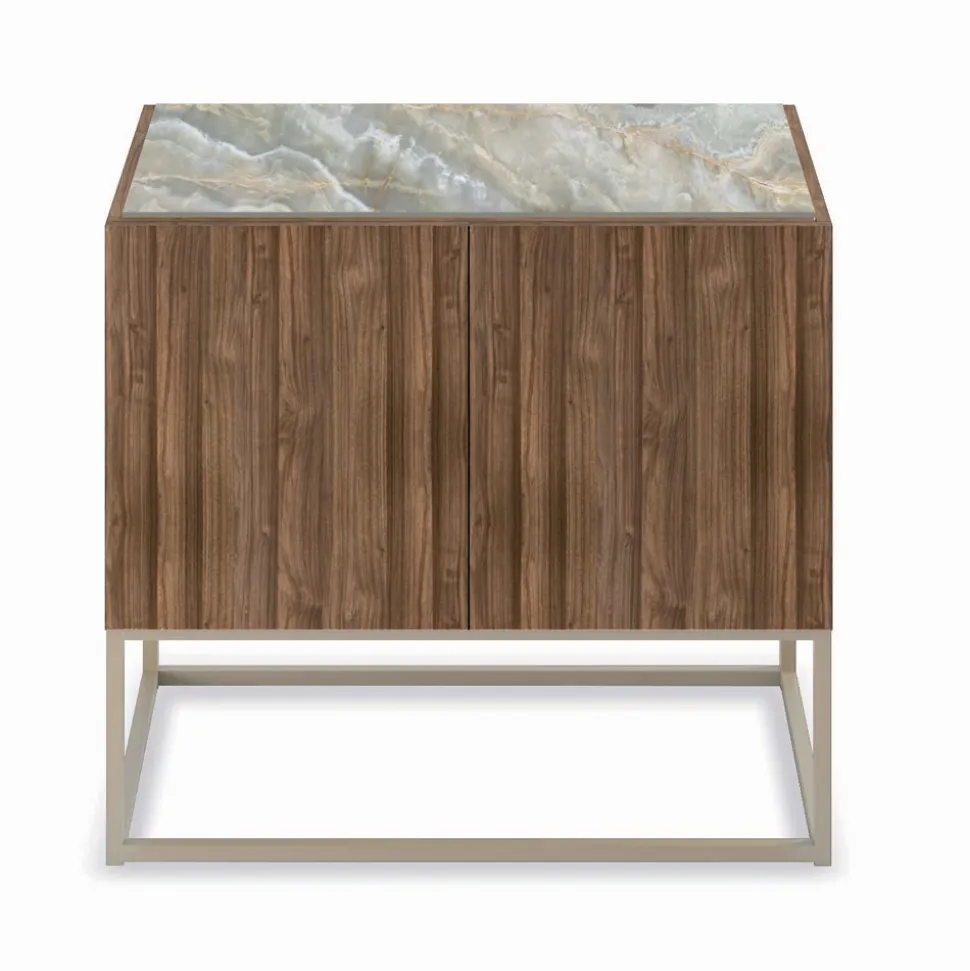 Madia con Ante Apertura Push-Pull in Legno Listellare Made in Italy - Salerno