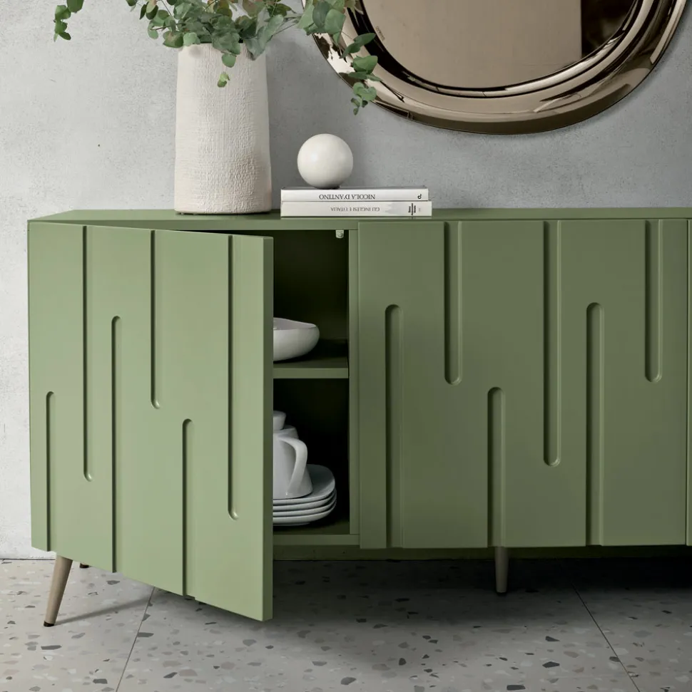 Madia con 3 Ante con Apertura Push Pull in MDF Made in Italy - Fabrizia
