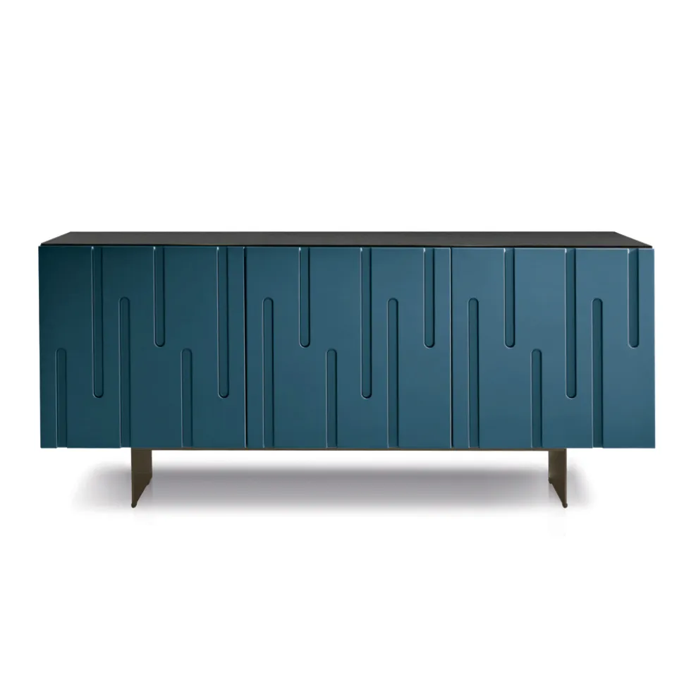 Madia con 3 Ante con Apertura Push Pull in MDF Made in Italy - Fabrizia