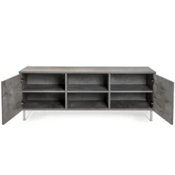 Madia con 2 Ante e 2 Vani a Giorno Centrali in Melaminico Made in Italy - Minnie