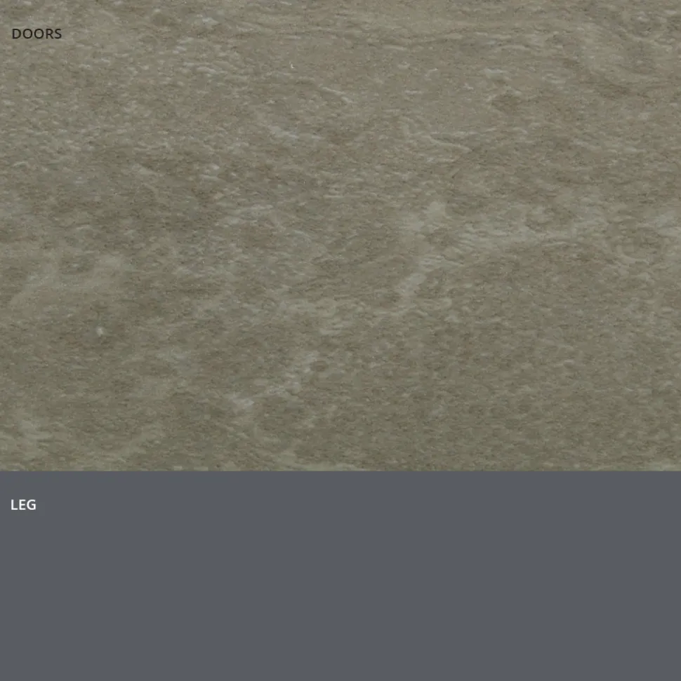 Madia con Ante in Laminato HPL Effetto Pietra Made in Italy - Fiorenza