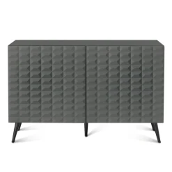 Madia con 2 Ante in MDF Rivestito in PVC Laccato Made in Italy - Dorotea