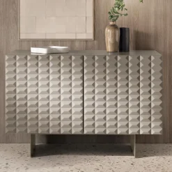 Madia con 2 Ante in MDF Rivestito in PVC Laccato Made in Italy - Dorotea