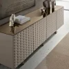 Madia con 4 Ante in MDF Rivestito in PVC Laccato Made in Italy - Dorotea