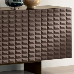 Madia con 4 Ante in MDF Rivestito in PVC Laccato Made in Italy - Dorotea