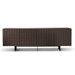Madia con 4 Ante in MDF Rivestito in PVC Laccato Made in Italy - Dorotea