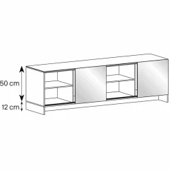 Madia da Ingresso di Design a 2 Ante in Vetro Fumè Made in Italy – Scocca