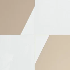 Madia da Salotto con 4 Ante in Finitura White Glass e Visone Made in Italy - Eva