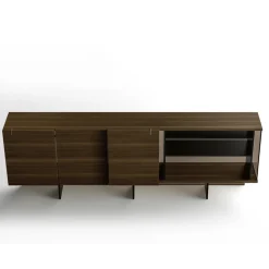 Madia da Salotto in Legno con Struttura in Vetro Made in Italy - Azuki