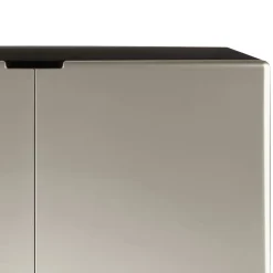 Madia da Soggiorno con 2 Ante in Finitura Nichel Made in Italy - Ulles