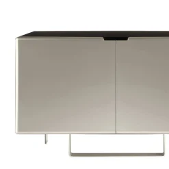 Madia da Soggiorno con 2 Ante in Finitura Nichel Made in Italy - Ulles