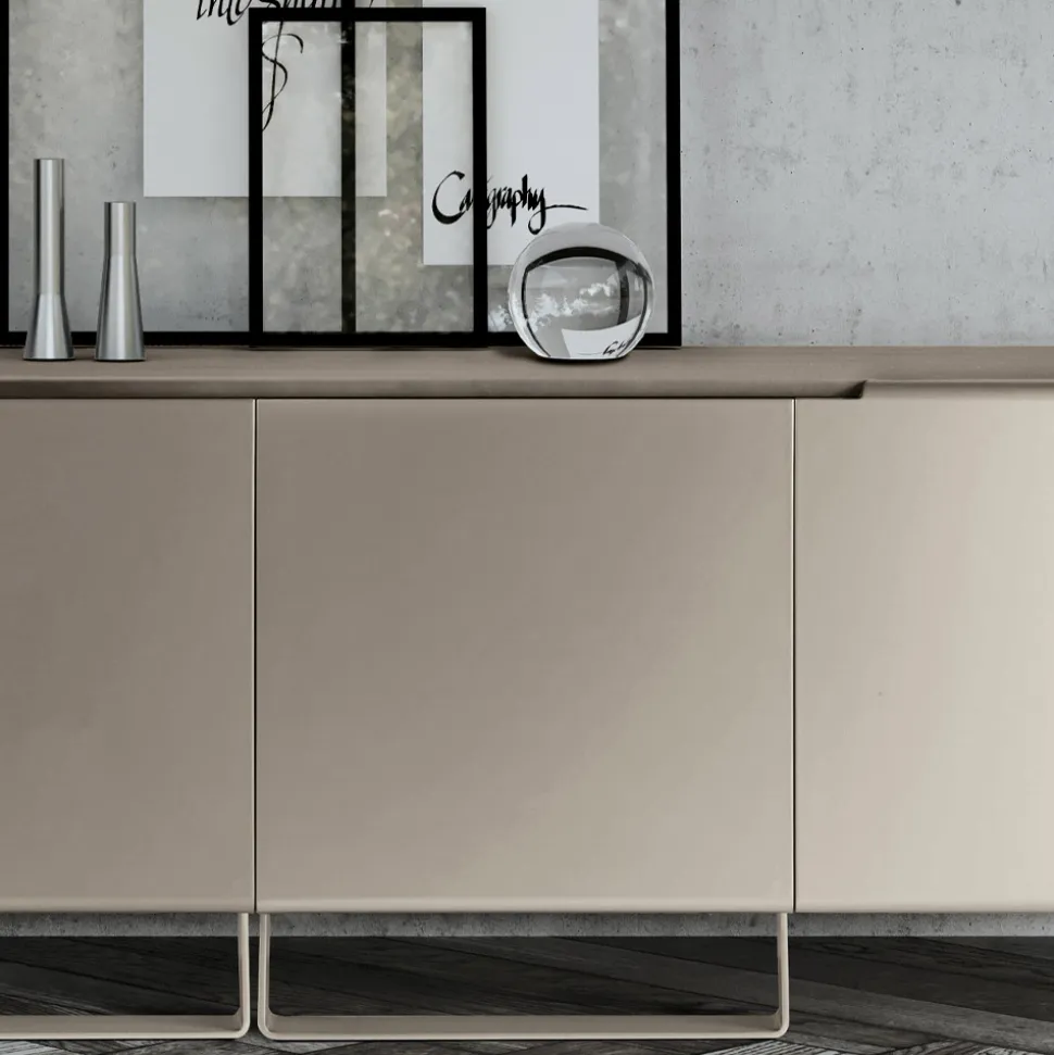 Madia da Soggiorno con 4 Ante in Diverse Finiture Made in Italy - Heidi