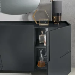 Madia da Soggiorno con 3 Ante in MDF Laccato Made in Italy - Elena