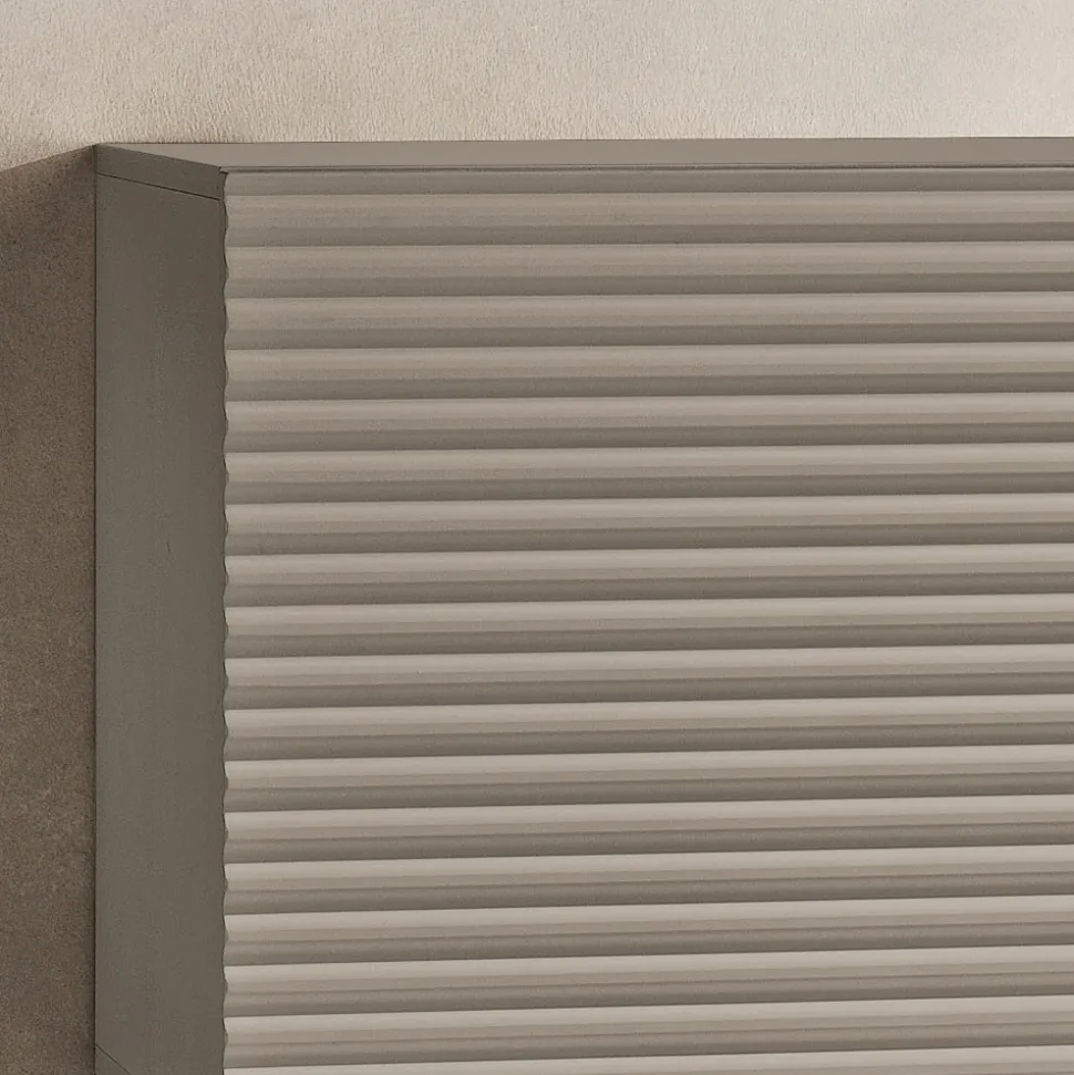 Madia da Soggiorno con 3 Ante in MDF Rivestito in PVC Laccato Made in Italy - Desideria