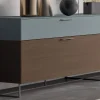 Madia da Soggiorno in Legno Ecologico con Cassetti e Top Laccato - Tamara
