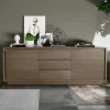 Madia da Soggiorno in Legno Finitura Fumo con Ante Made in Italy - Ramisia