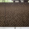 Madia da Soggiorno Laccata Moka Metallizzato con Decoro 3D Made in Italy - Acero
