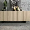 Madia da Zona Living con 3 Ante in Finitura Sabbia Made in Italy - Jan