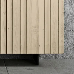 Madia da Zona Living con 3 Ante in Finitura Sabbia Made in Italy - Jan