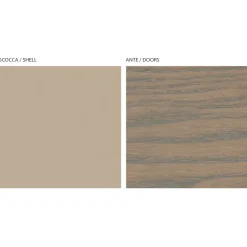 Madia da Zona Living con 4 Ante in Finitura Cappuccino Made in Italy - Eda