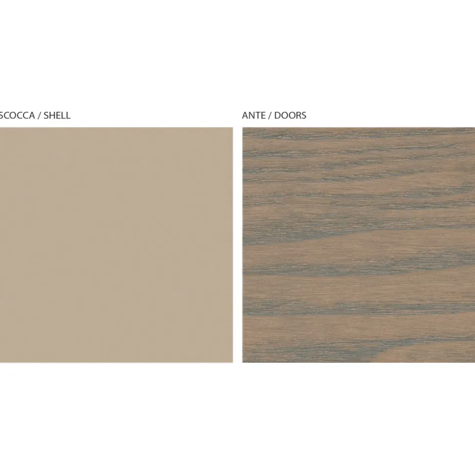 Madia da Zona Living con 4 Ante in Finitura Cappuccino Made in Italy - Eda