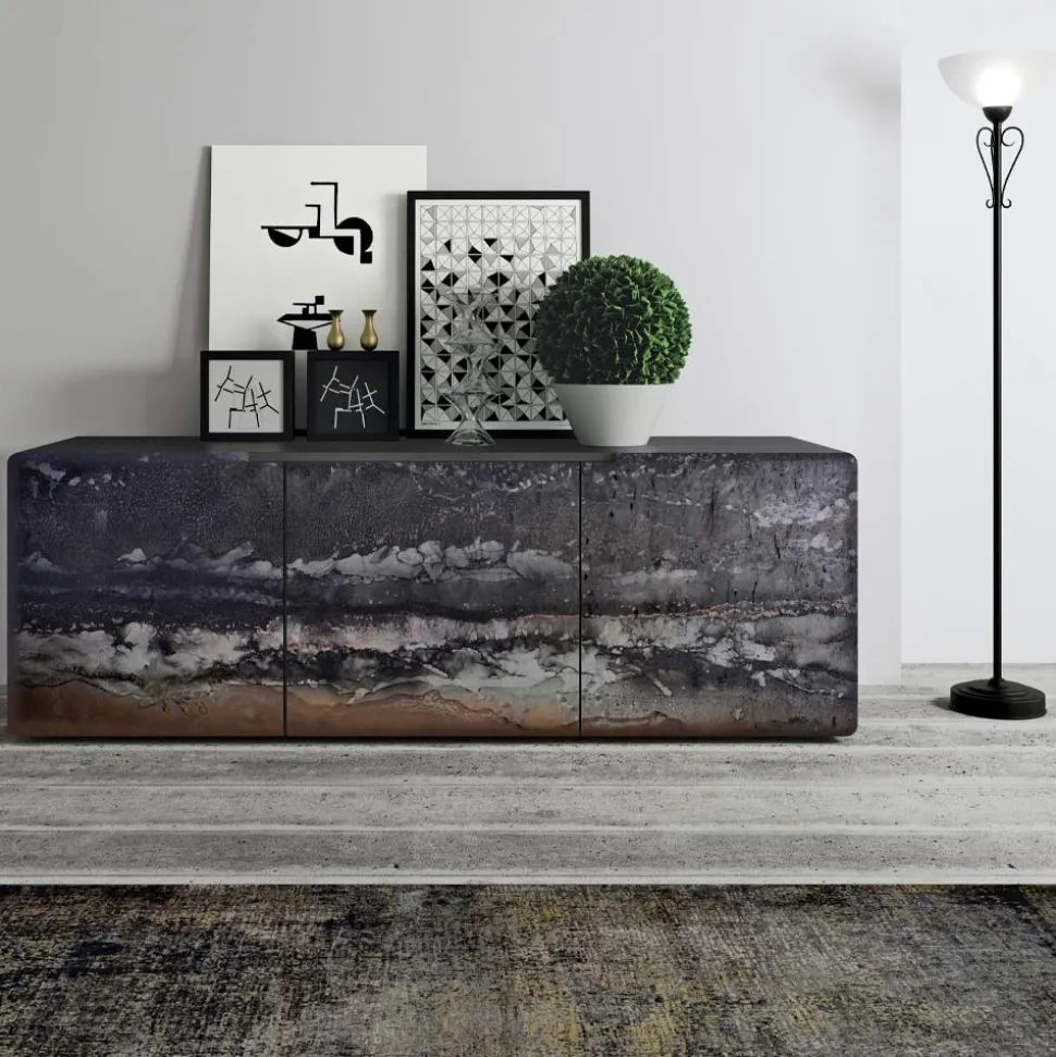 Madia da Zona Living con 3 Ante in Diverse Finiture Made in Italy - Ole