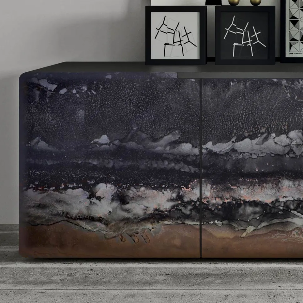 Madia da Zona Living con 3 Ante in Diverse Finiture Made in Italy - Ole