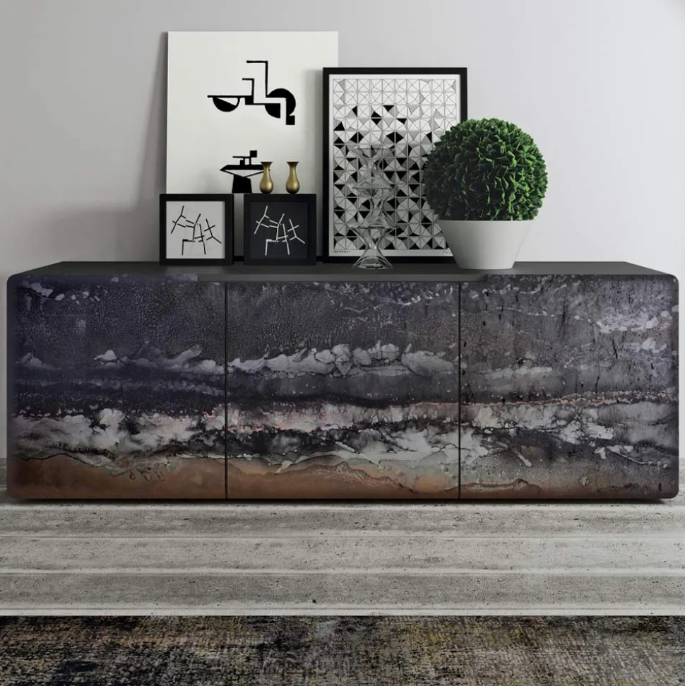 Madia da Zona Living con 3 Ante in Diverse Finiture Made in Italy - Ole