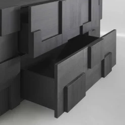 Madia di design in legno di larice spazzolato termotrattato Azalea