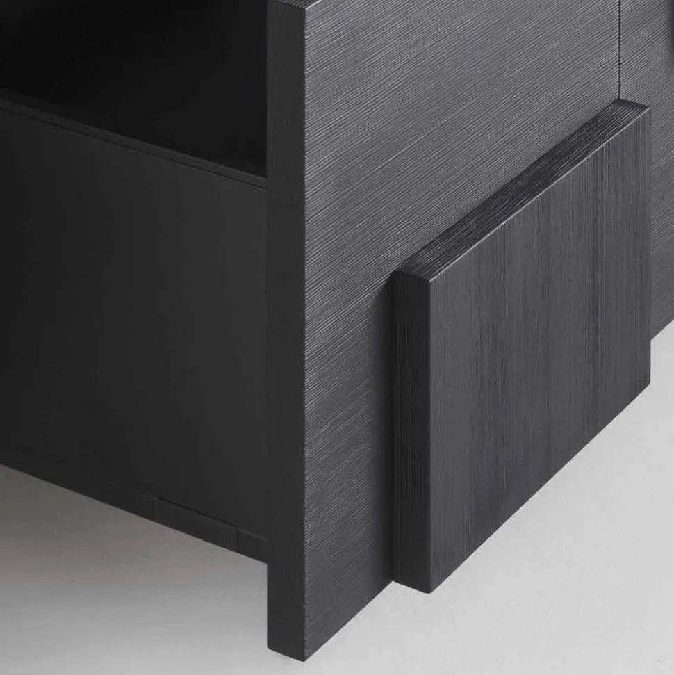 Madia di design in legno di larice spazzolato termotrattato Azalea