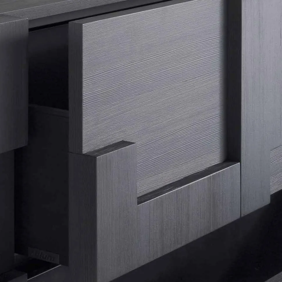 Madia di design in legno di larice spazzolato termotrattato Azalea