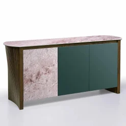 Madia di Lusso in Gres con Struttura in Legno e Mdf Made in Italy - Cunea