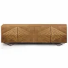 Madia in Legno a 2 o 4 Ante con Ripiani in Cristallo Made in Italy - Gardena