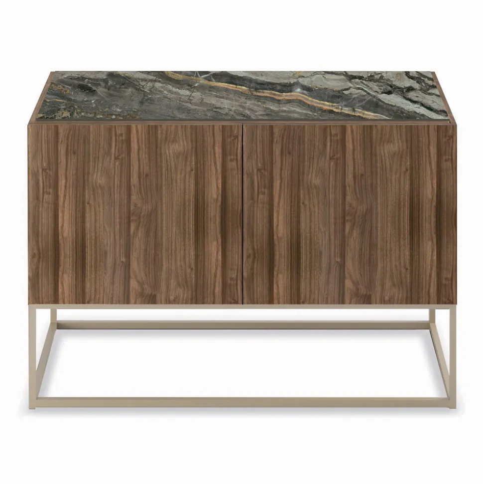 Madia in Legno Impiallacciato Noce Canaletto Made in Italy - Salerno