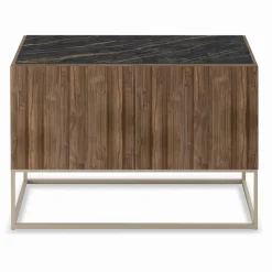 Madia in Legno Impiallacciato Noce Canaletto Made in Italy - Salerno